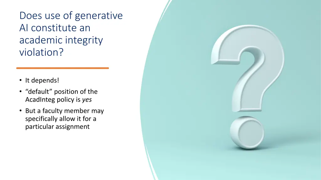 does use of generative ai constitute an academic