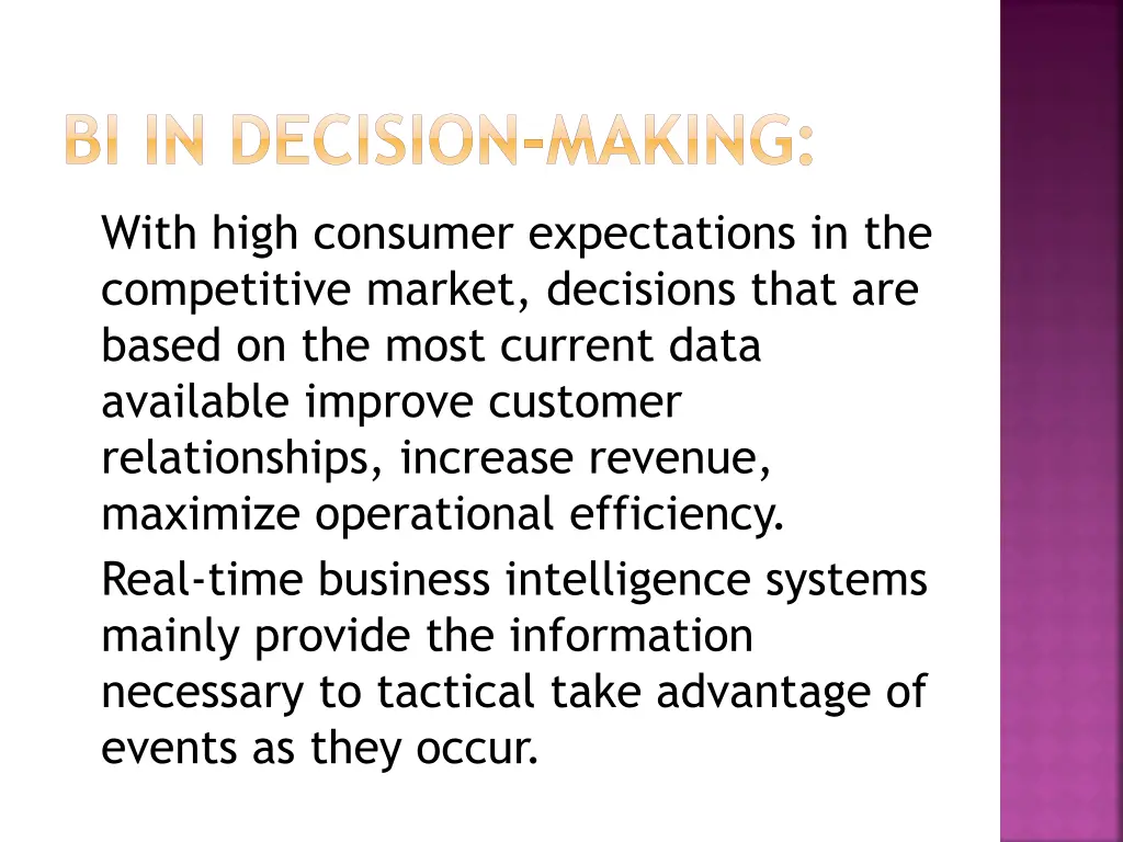 bi in decision making