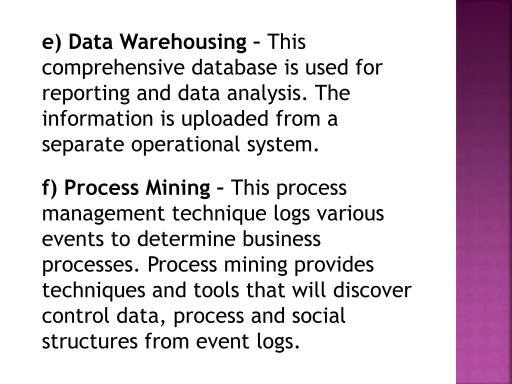 e data warehousing this comprehensive database