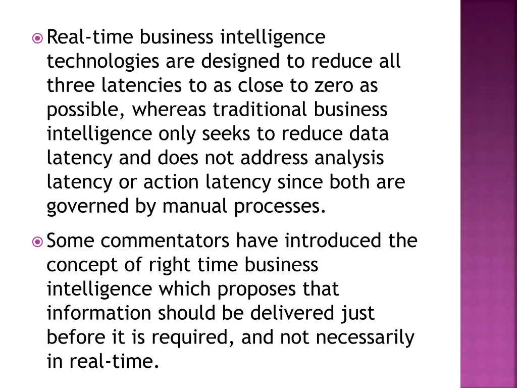 real time business intelligence technologies