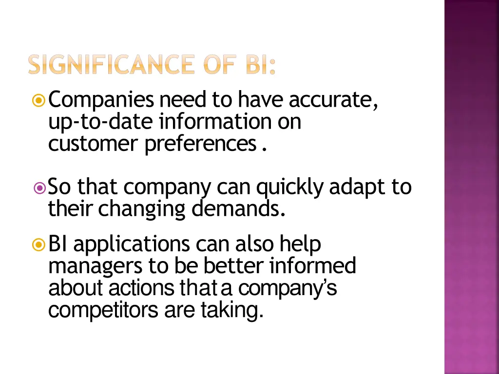 significance of bi companies need to have