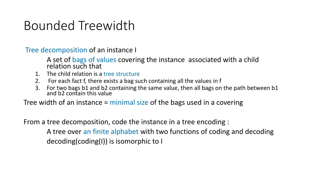 bounded treewidth