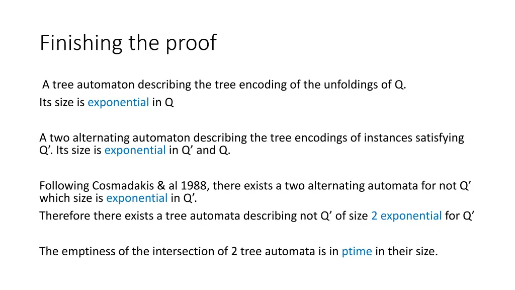 finishing the proof