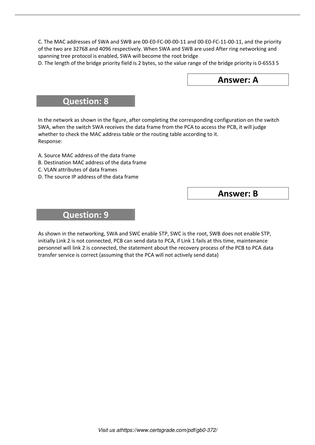 c the mac addresses