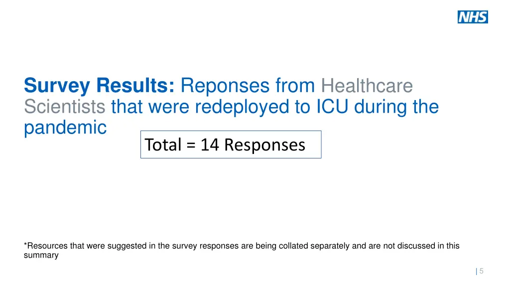 survey results reponses from healthcare