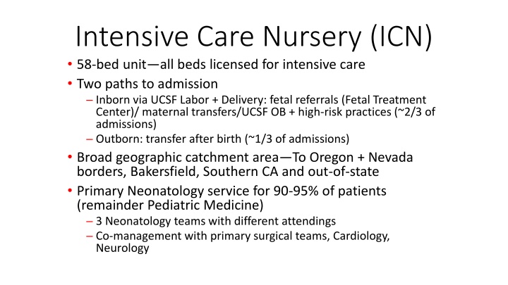 intensive care nursery icn 58 bed unit all beds