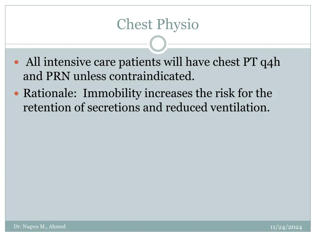 chest physio