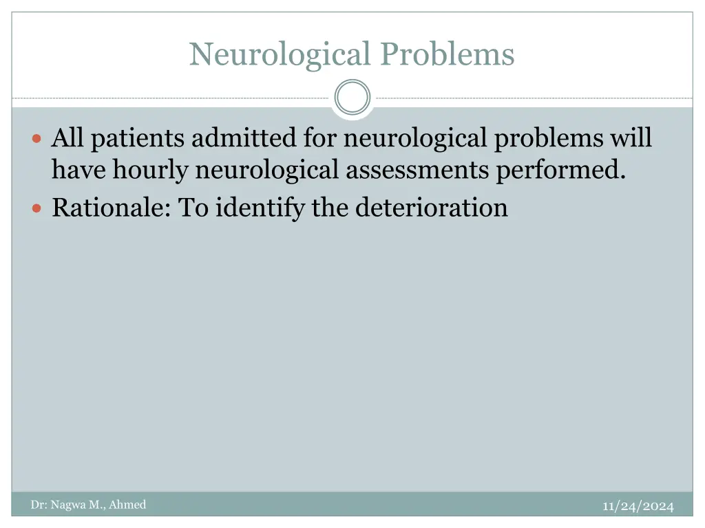 neurological problems