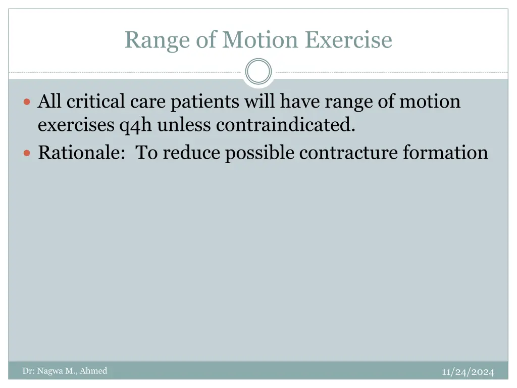 range of motion exercise