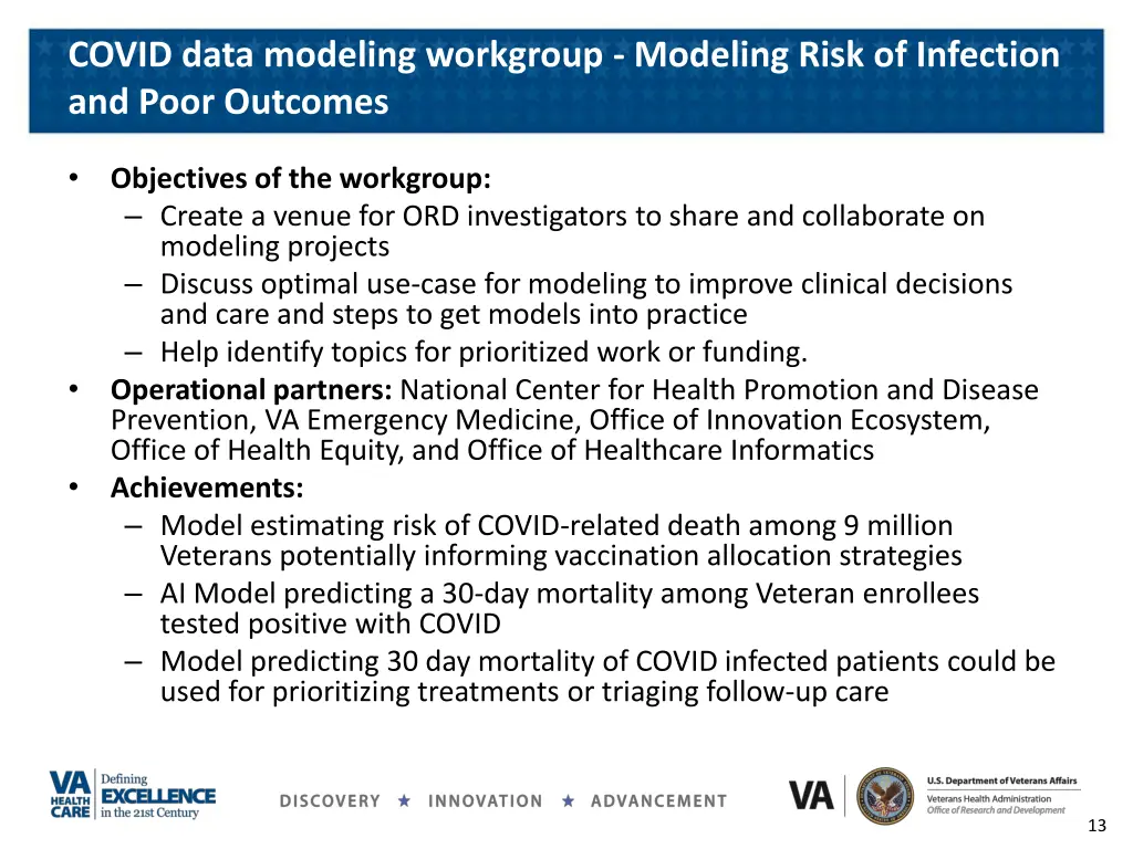 covid data modeling workgroup modeling risk