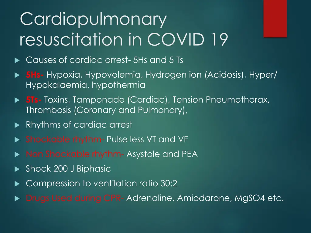 cardiopulmonary resuscitation in covid 19