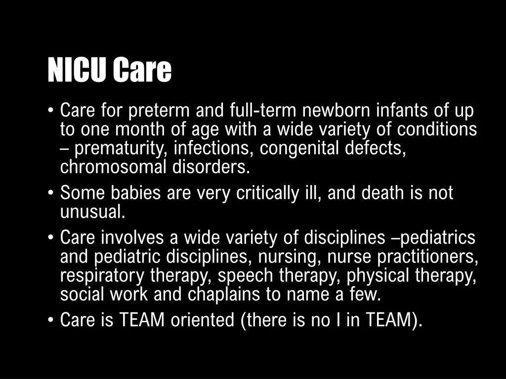 nicu care care for preterm and full term newborn