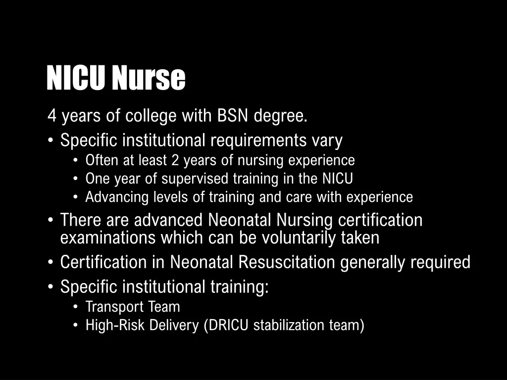 nicu nurse 4 years of college with bsn degree