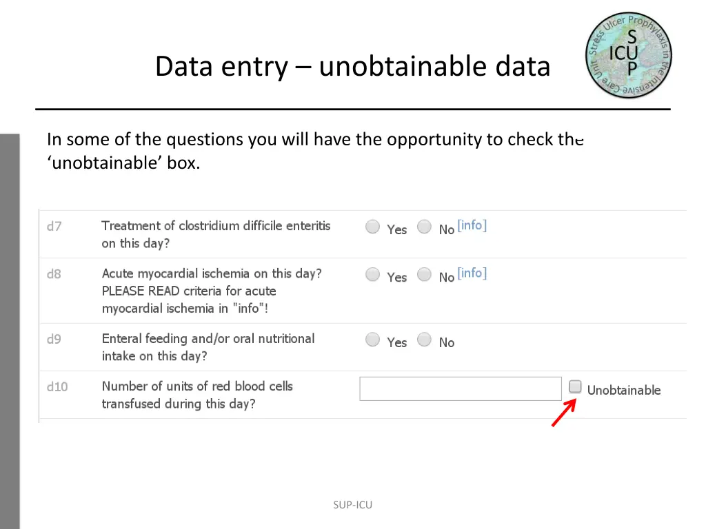 data entry unobtainable data