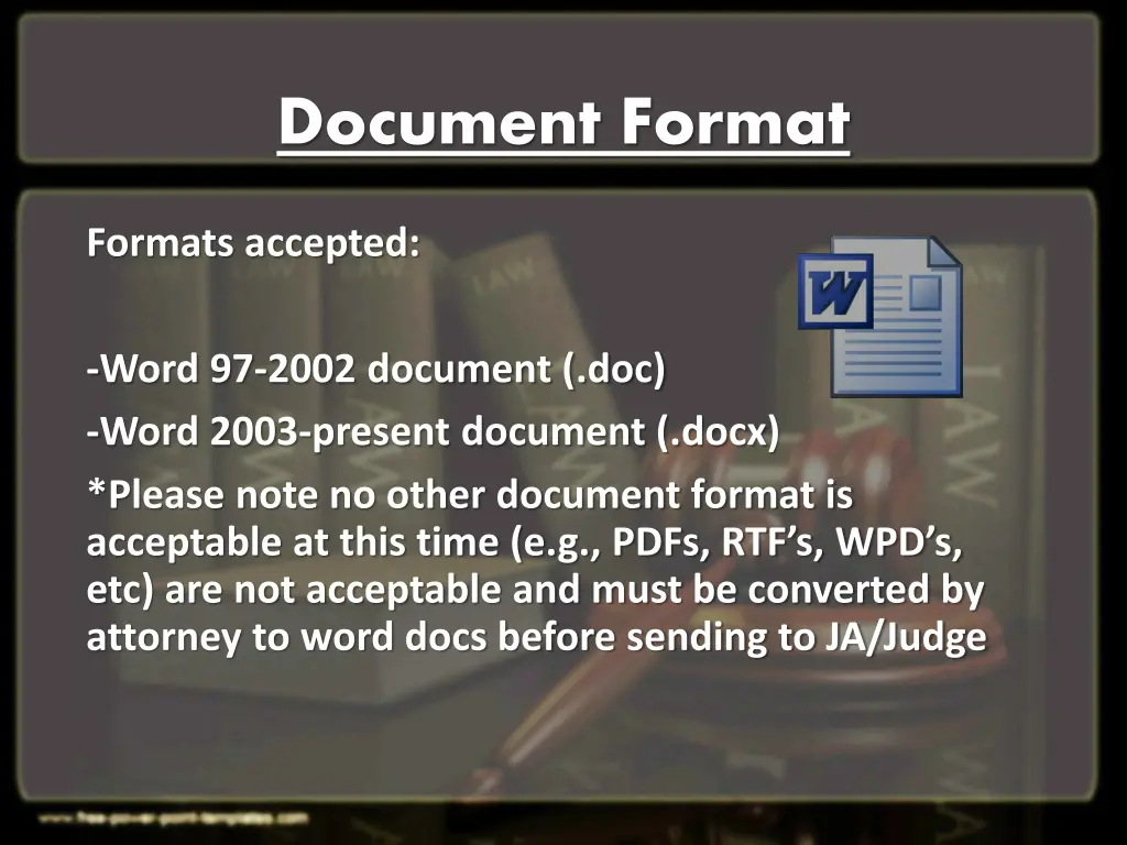 document format