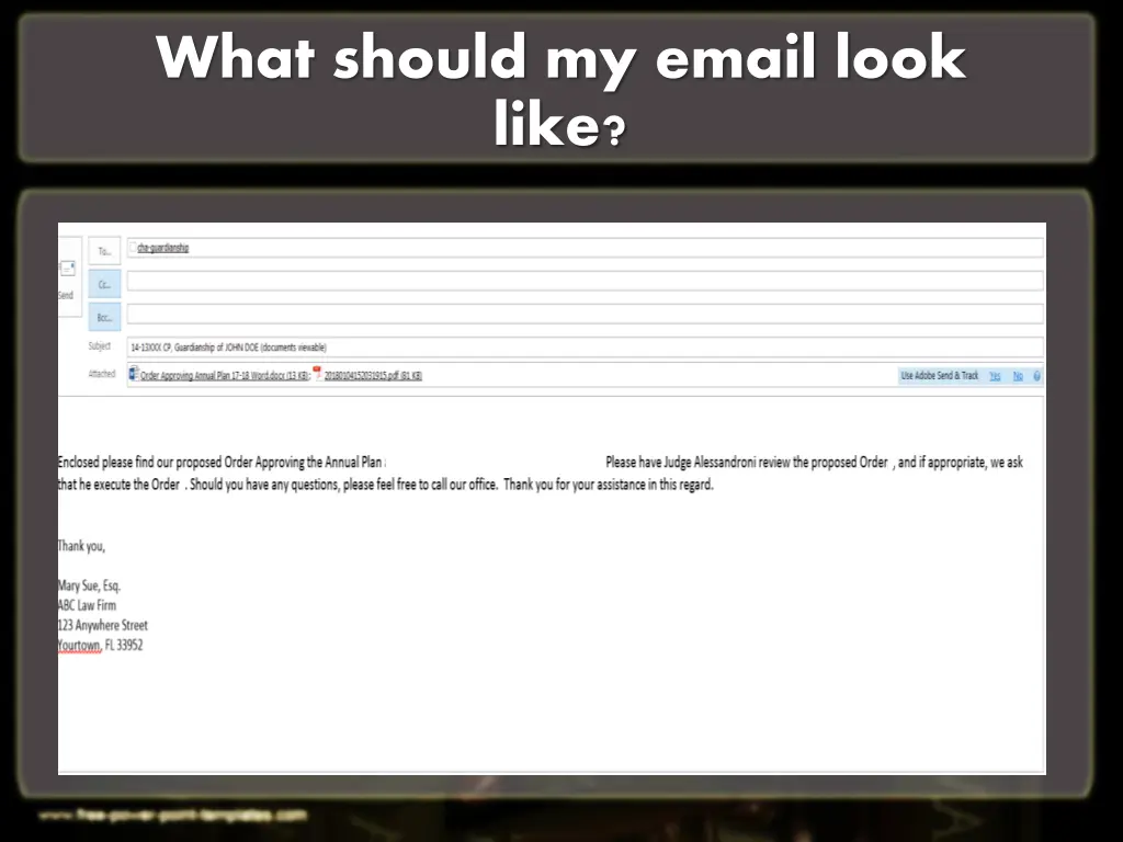 what should my email look like