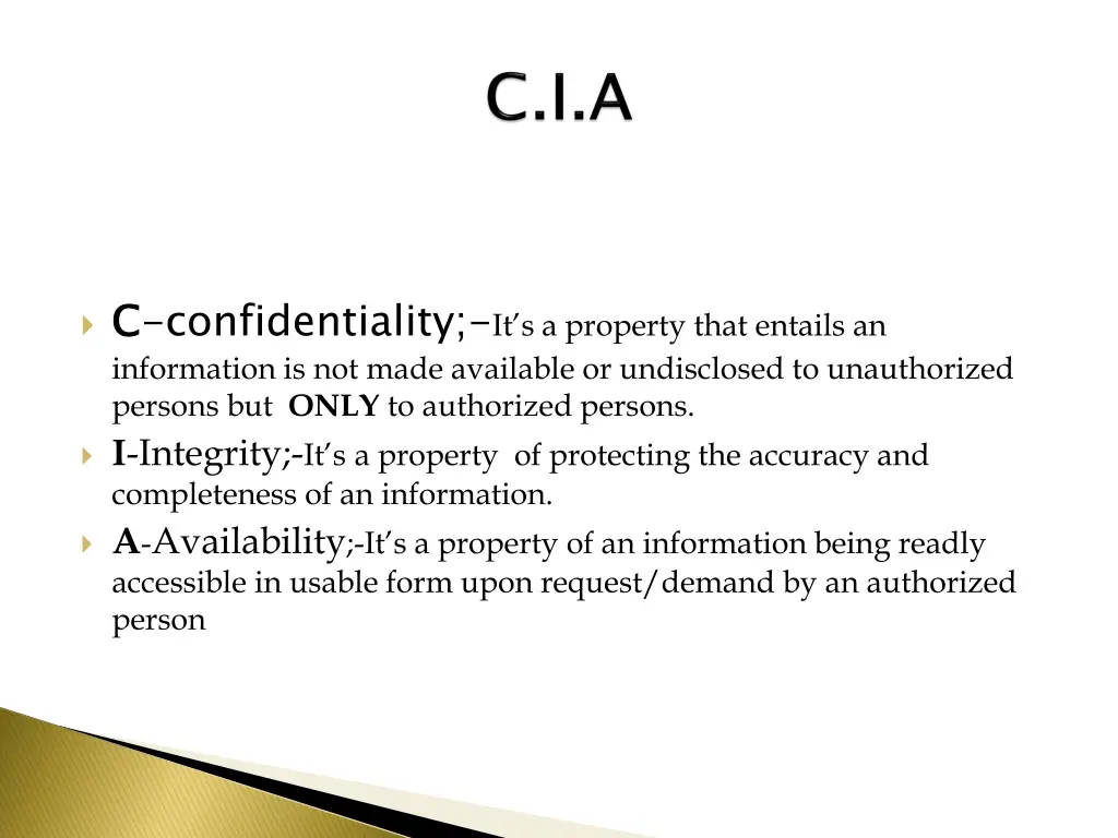 c c confidentiality it s a property that entails