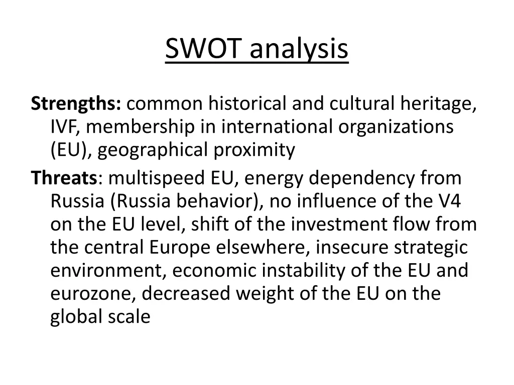 swot analysis