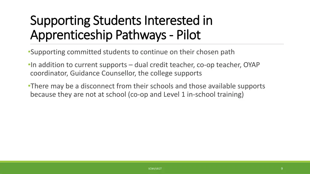 supporting students interested in supporting 3