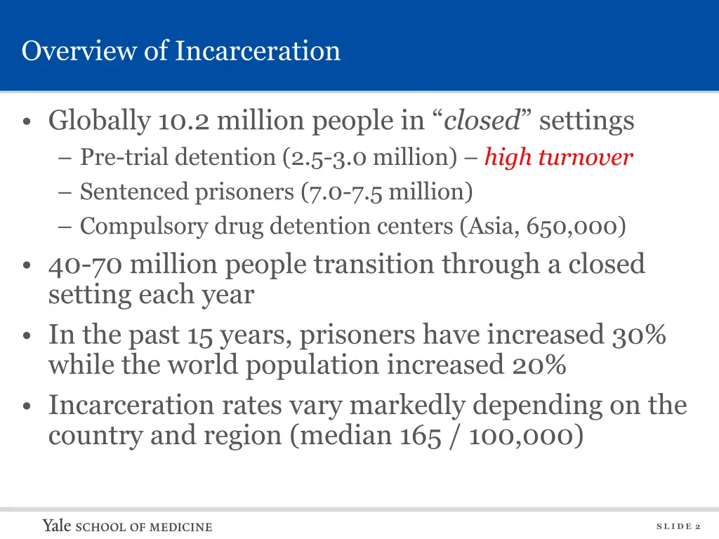 overview of incarceration