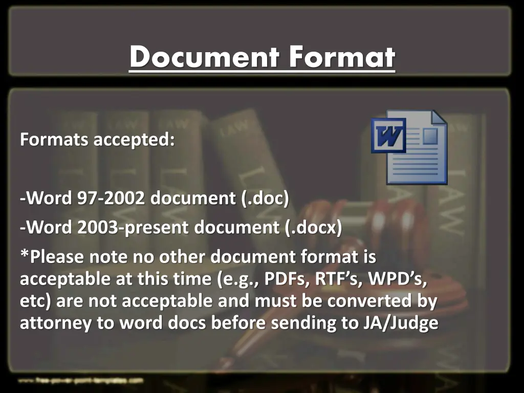 document format