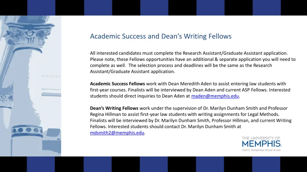 academic success and dean s writing fellows