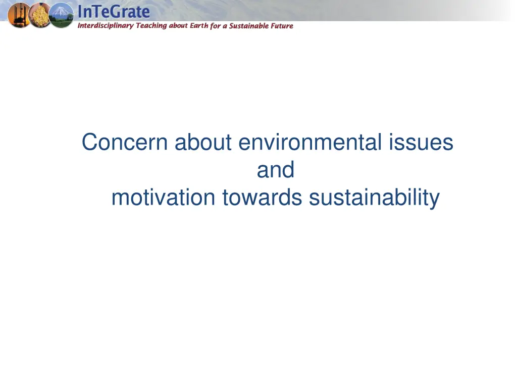 concern about environmental issues and motivation