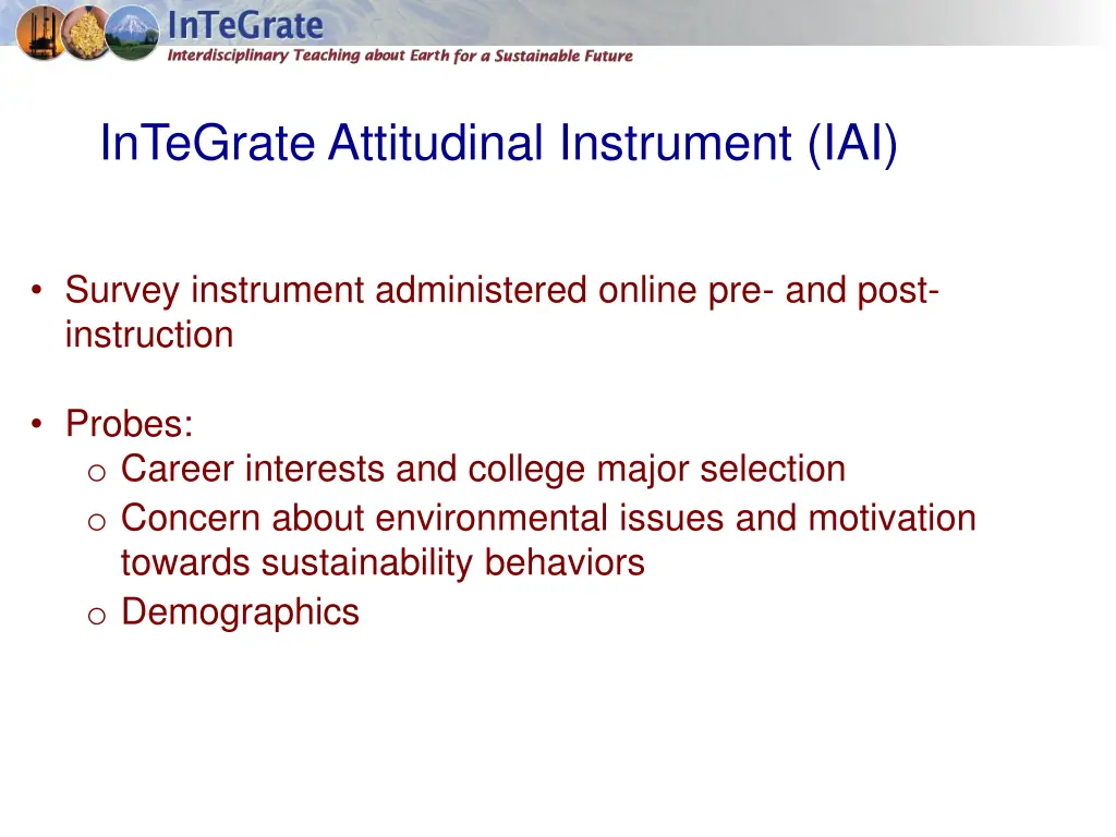 integrate attitudinal instrument iai