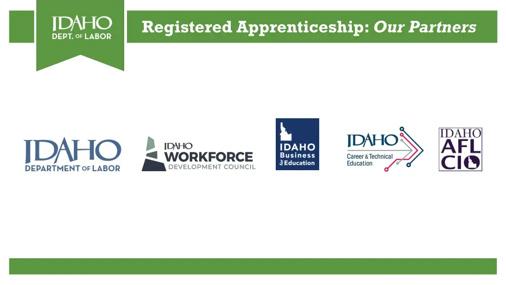 registered apprenticeship our partners