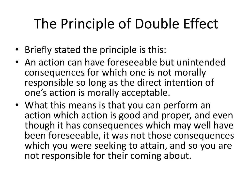 the principle of double effect