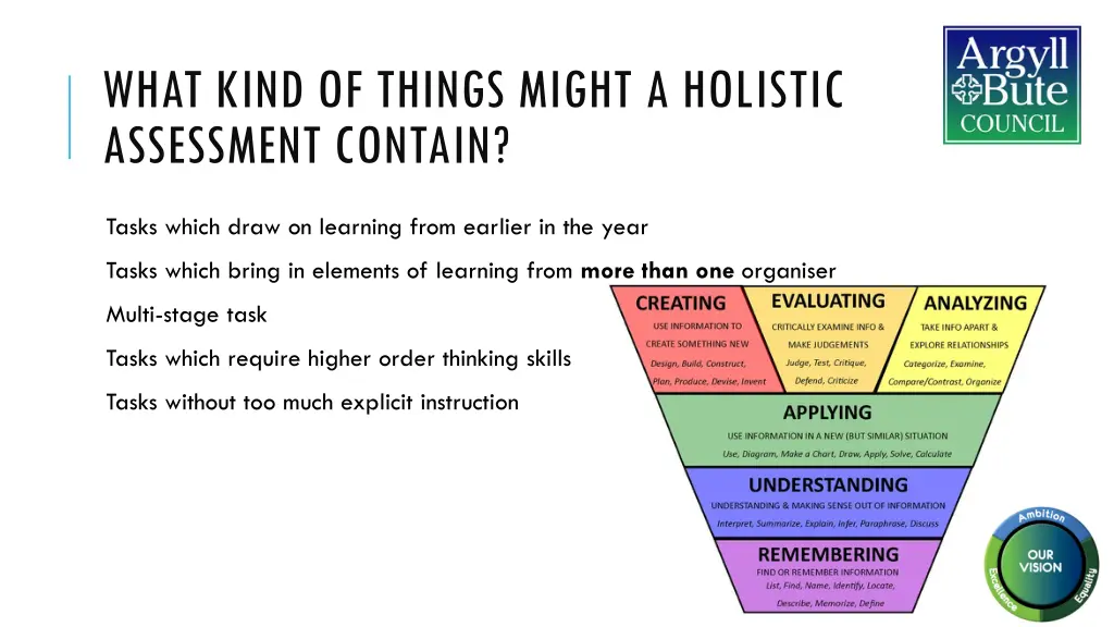 what kind of things might a holistic assessment