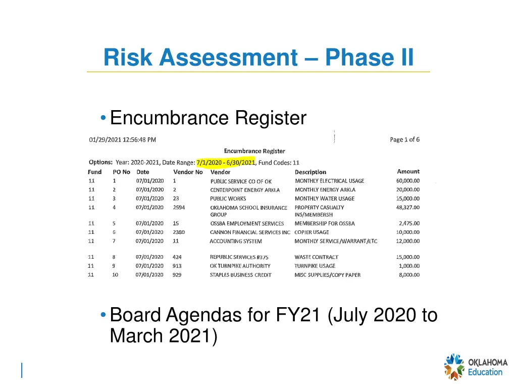 risk assessment phase ii 2