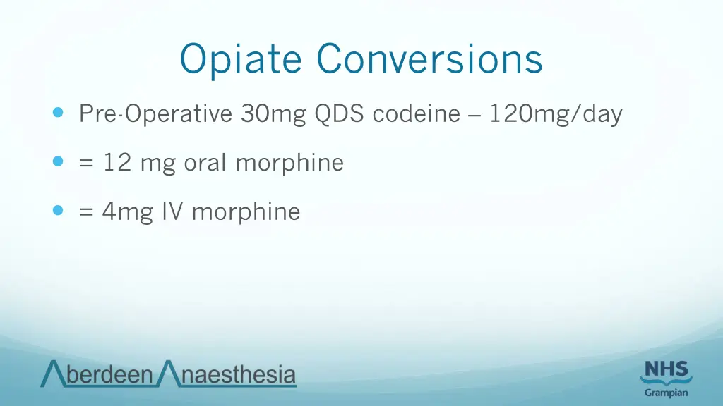 opiate conversions