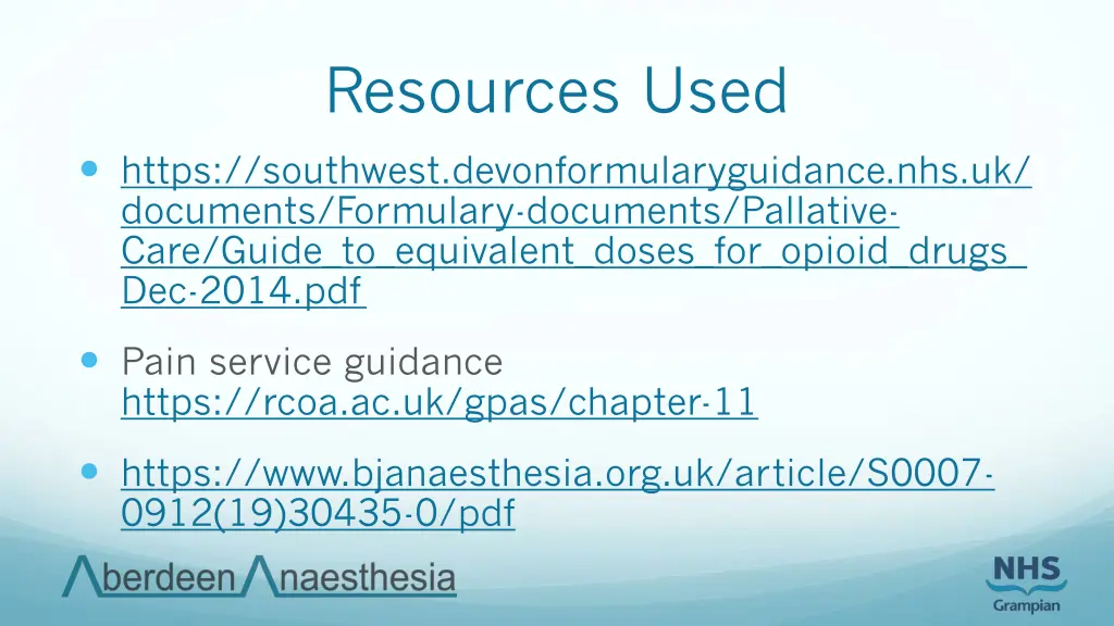 resources used