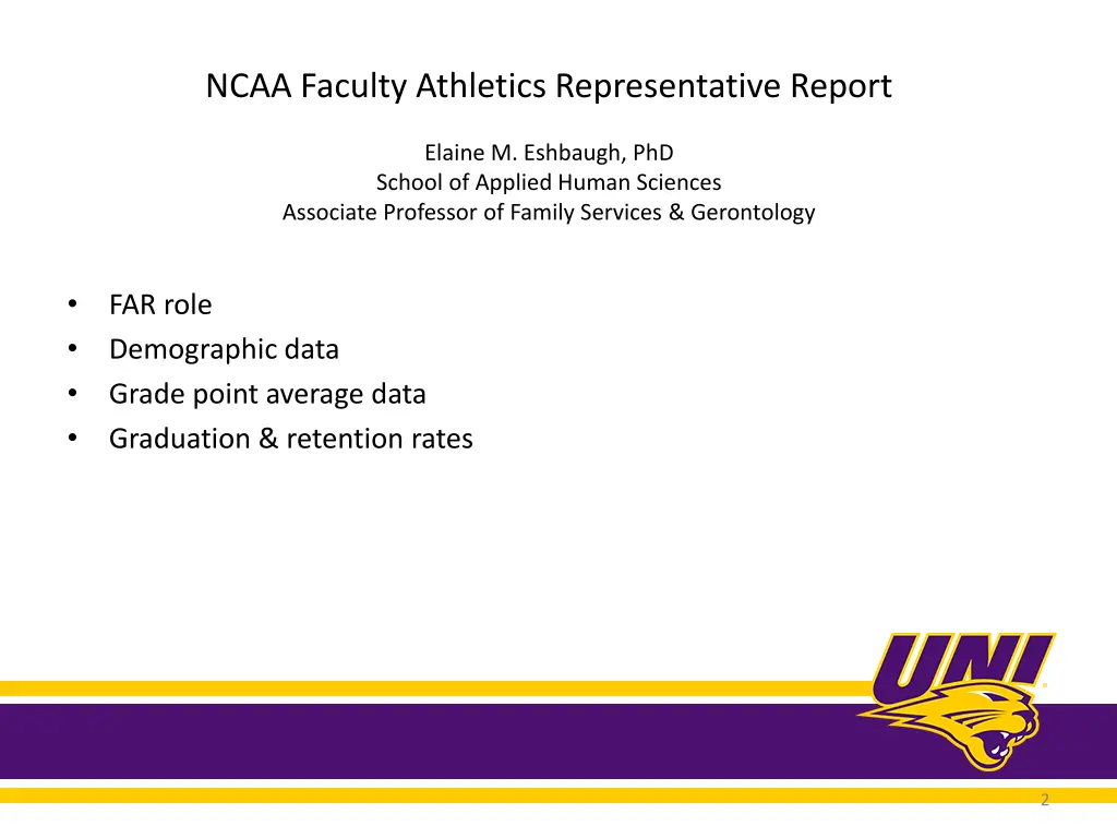 ncaa faculty athletics representative report