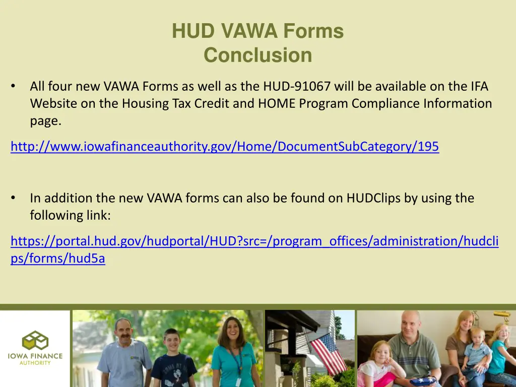 hud vawa forms conclusion