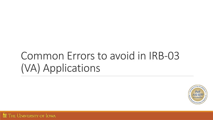 common errors to avoid in irb 03 va applications