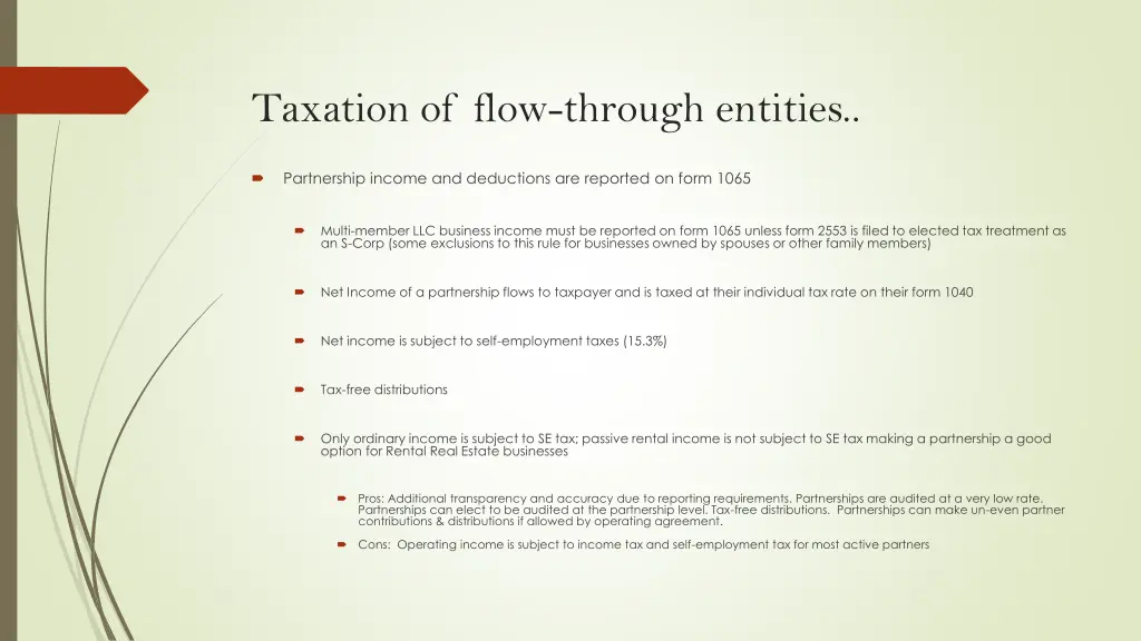 taxation of flow through entities 2