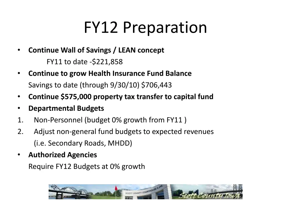 fy12 preparation