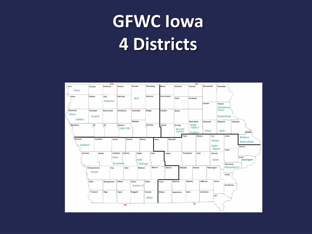 gfwc iowa 4 districts