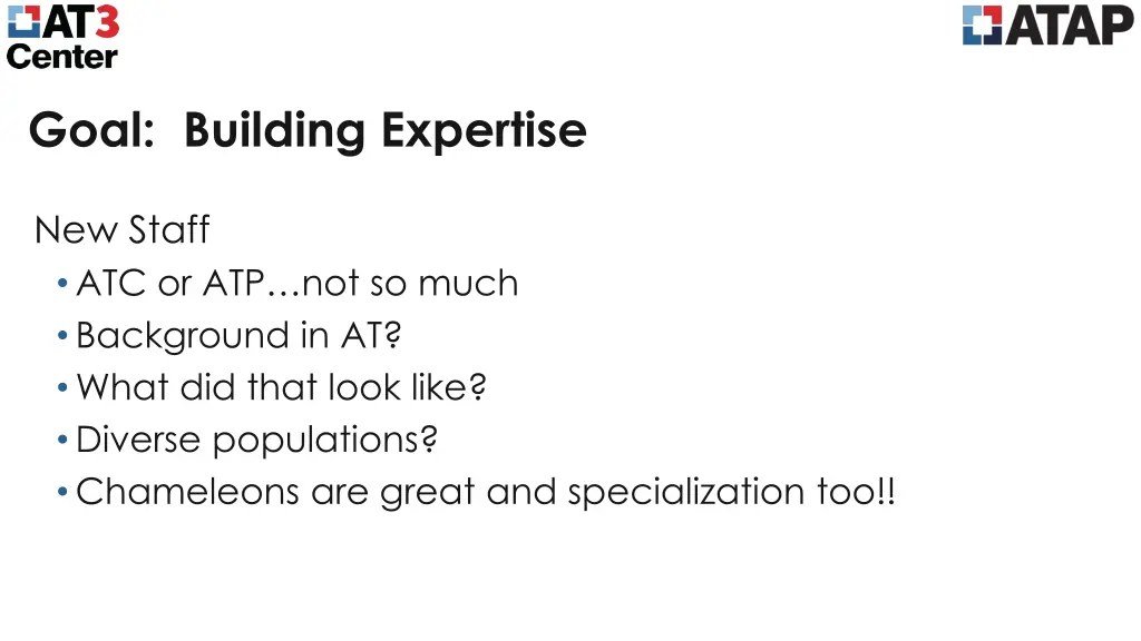 goal building expertise