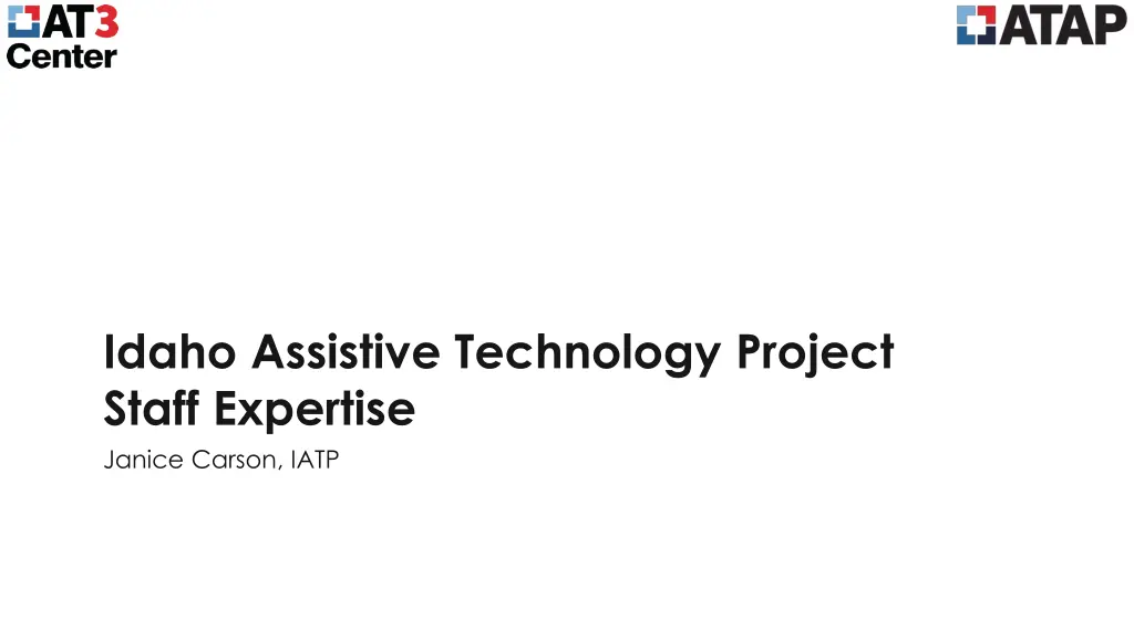 idaho assistive technology project staff