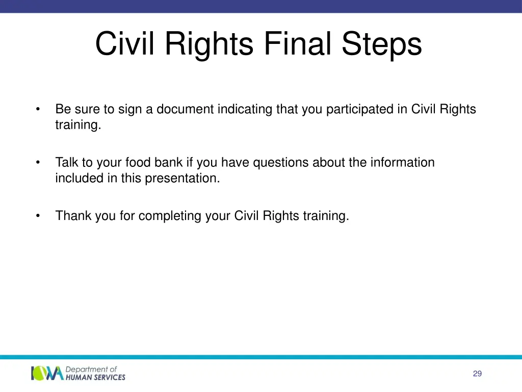 civil rights final steps