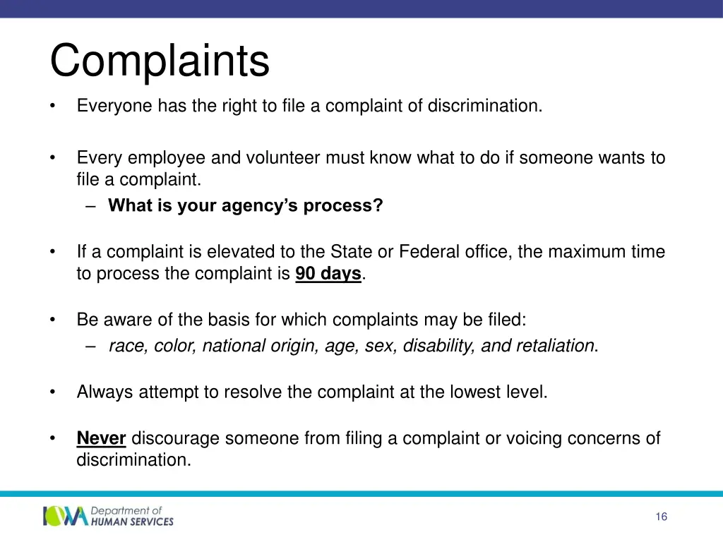 complaints