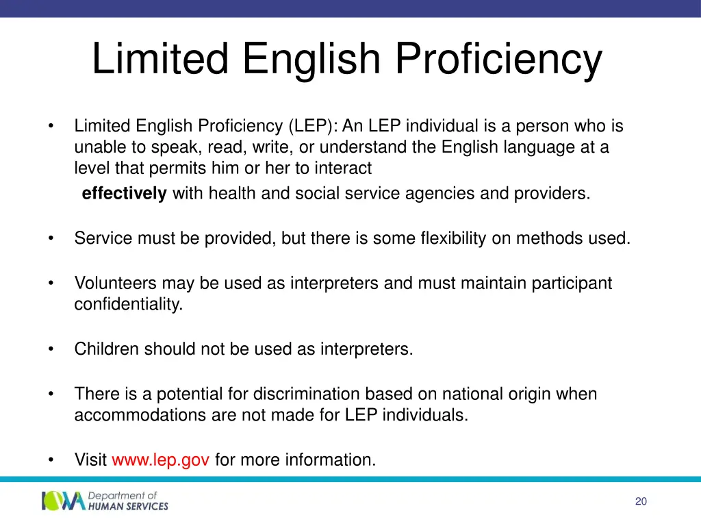 limited english proficiency