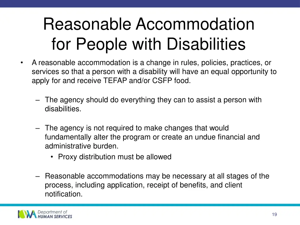 reasonable accommodation for people with