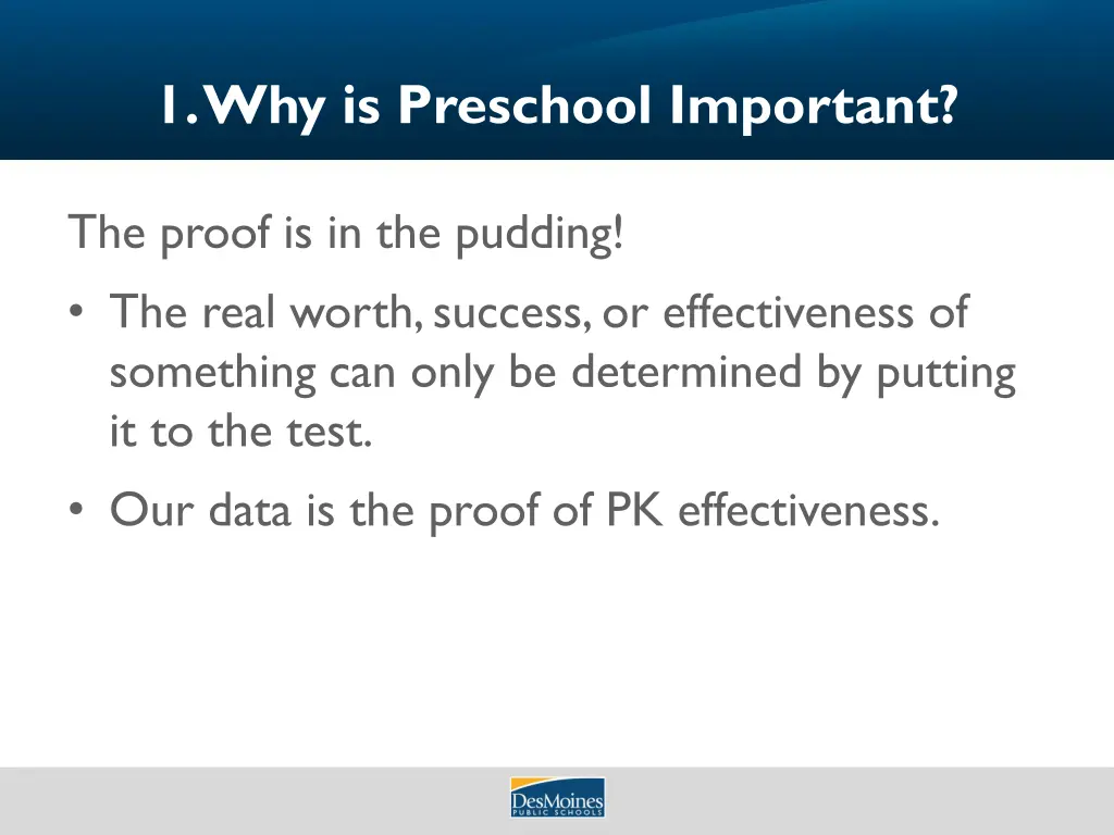 1 why is preschool important