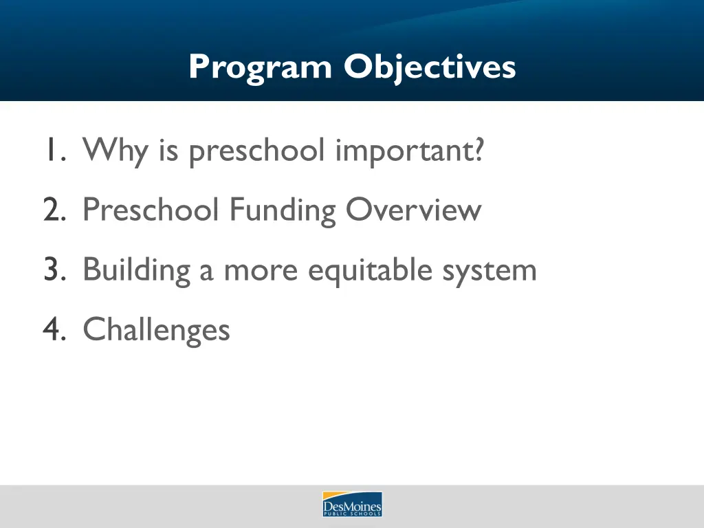 program objectives