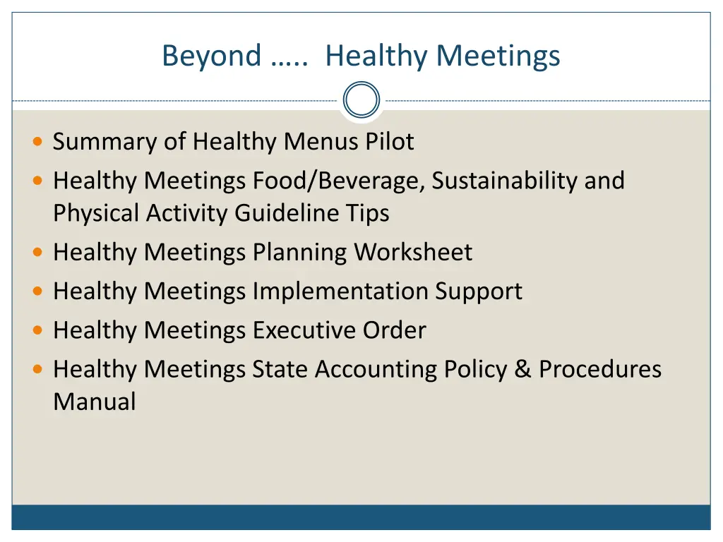 beyond healthy meetings