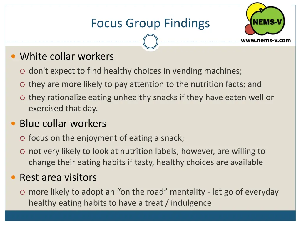 focus group findings